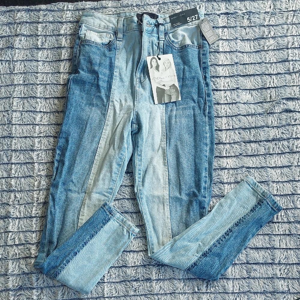 Nwt Kendall & Kylie‎ Two-Tone Jeans Size 5